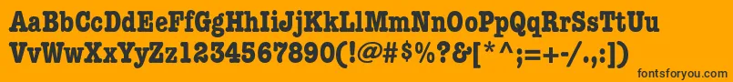 ItcAmericanTypewriterLtBoldCondensedAlternate-Schriftart – Schwarze Schriften auf orangefarbenem Hintergrund