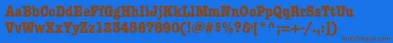 ItcAmericanTypewriterLtBoldCondensedAlternate Font – Brown Fonts on Blue Background