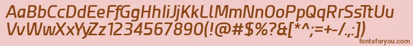 EsphimereSemiBoldItalic Font – Brown Fonts on Pink Background