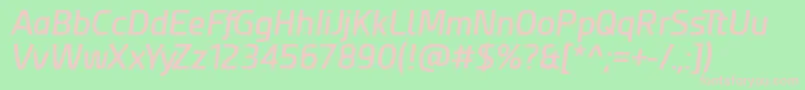 EsphimereSemiBoldItalic Font – Pink Fonts on Green Background