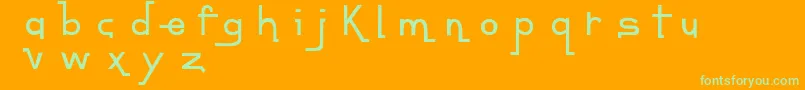 フォントContempoJungleMinuet – オレンジの背景に緑のフォント