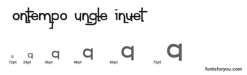 Размеры шрифта ContempoJungleMinuet