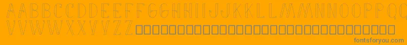 Fancyme-Schriftart – Graue Schriften auf orangefarbenem Hintergrund