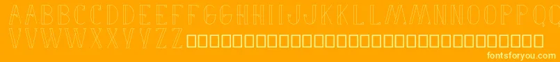 Fancyme Font – Yellow Fonts on Orange Background