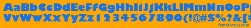 GillsansstdUltrabold Font – Blue Fonts on Orange Background