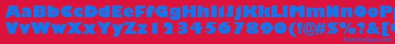 GillsansstdUltrabold Font – Blue Fonts on Red Background