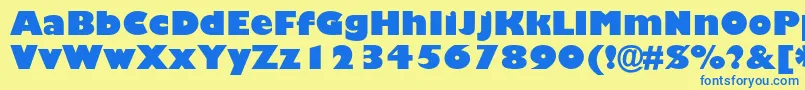 GillsansstdUltrabold Font – Blue Fonts on Yellow Background