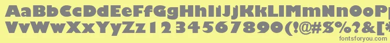 GillsansstdUltrabold Font – Gray Fonts on Yellow Background