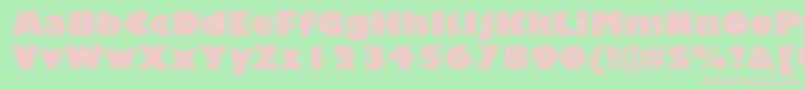 GillsansstdUltrabold Font – Pink Fonts on Green Background