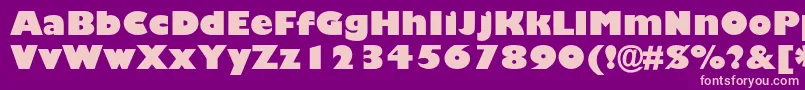 GillsansstdUltrabold Font – Pink Fonts on Purple Background