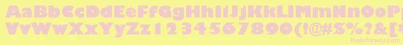 GillsansstdUltrabold Font – Pink Fonts on Yellow Background