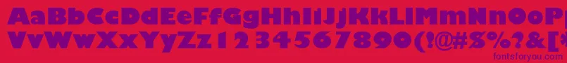 GillsansstdUltrabold Font – Purple Fonts on Red Background