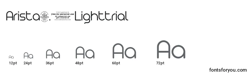 Arista2.0Lighttrial Font Sizes