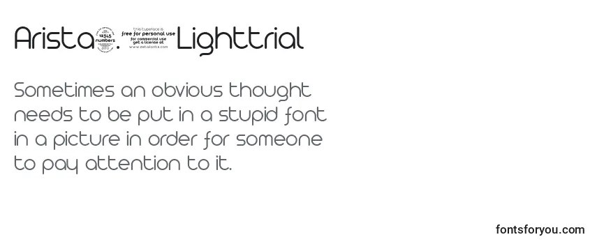 Review of the Arista2.0Lighttrial Font