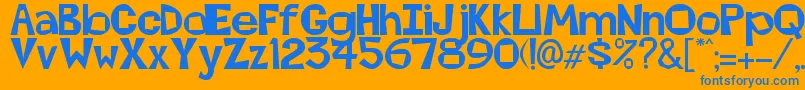Abierta Font – Blue Fonts on Orange Background