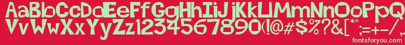 Abierta Font – Green Fonts on Red Background