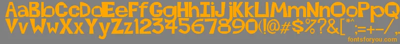 Abierta Font – Orange Fonts on Gray Background