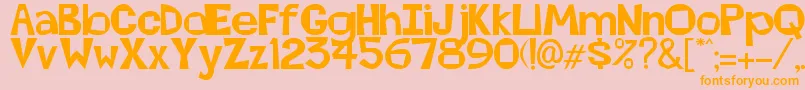 Abierta Font – Orange Fonts on Pink Background