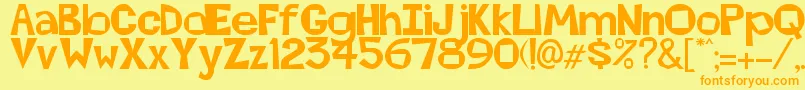 Abierta Font – Orange Fonts on Yellow Background