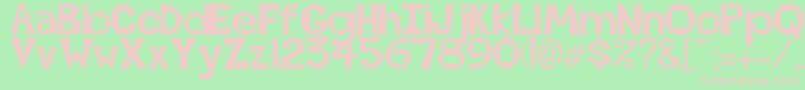 Abierta Font – Pink Fonts on Green Background