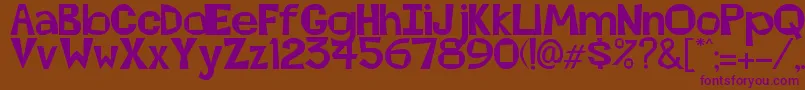 Abierta Font – Purple Fonts on Brown Background