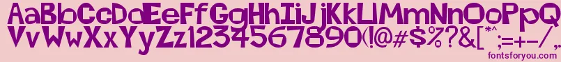 Abierta Font – Purple Fonts on Pink Background