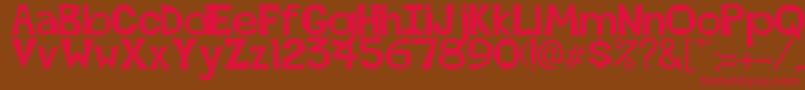 Abierta Font – Red Fonts on Brown Background