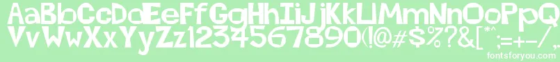Abierta Font – White Fonts on Green Background
