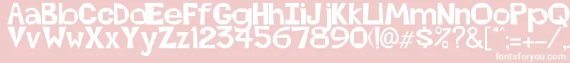Abierta Font – White Fonts on Pink Background