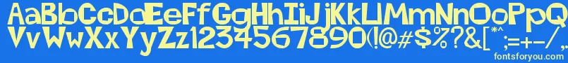 Abierta Font – Yellow Fonts on Blue Background