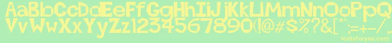 Abierta Font – Yellow Fonts on Green Background