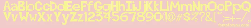 Abierta Font – Yellow Fonts on Pink Background