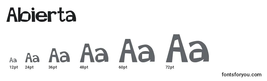 Размеры шрифта Abierta