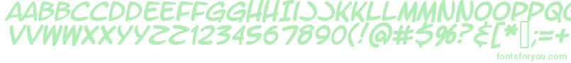 LetteromaticItalic Font – Green Fonts on White Background