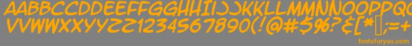 LetteromaticItalic Font – Orange Fonts on Gray Background