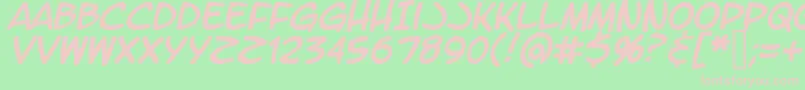 LetteromaticItalic Font – Pink Fonts on Green Background