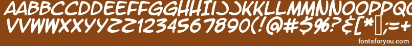 LetteromaticItalic Font – White Fonts on Brown Background