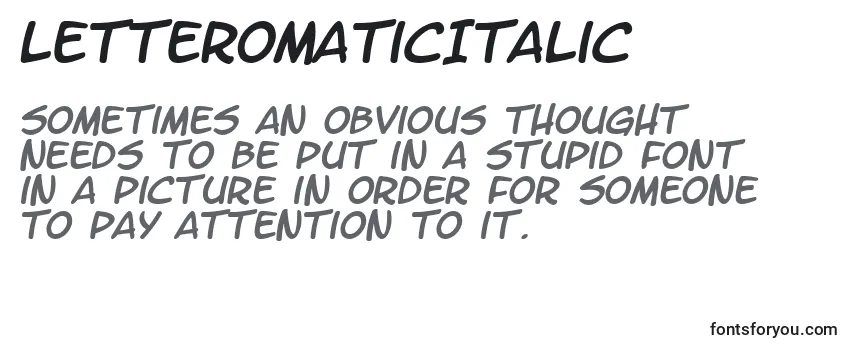 Обзор шрифта LetteromaticItalic