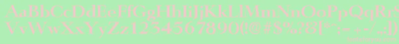 Weitere Informationen zur LingwoodserialBold-Schriftart LingwoodserialBold-Schriftart – Rosa Schriften auf grünem Hintergrund