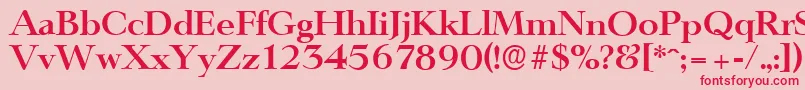 LingwoodserialBold Font – Red Fonts on Pink Background