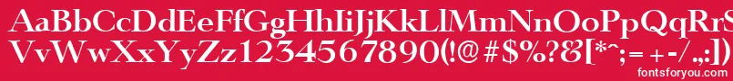 フォントLingwoodserialBold – 赤い背景に白い文字