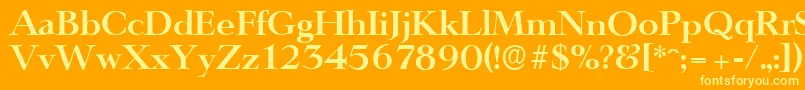 LingwoodserialBold Font – Yellow Fonts on Orange Background