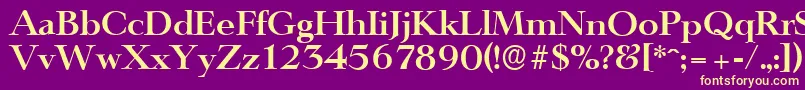 LingwoodserialBold Font – Yellow Fonts on Purple Background