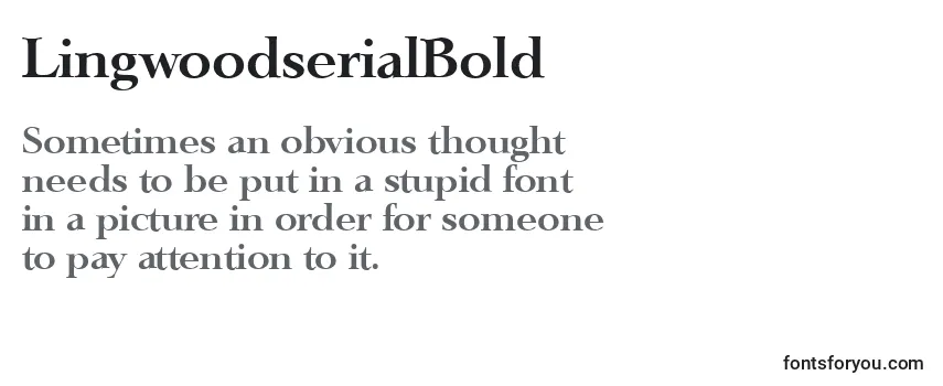 Review of the LingwoodserialBold Font