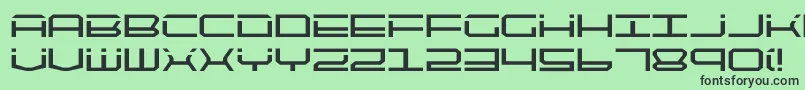 Qtech Font – Black Fonts on Green Background