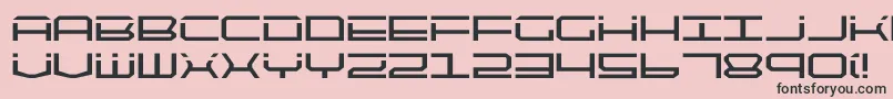 Qtech Font – Black Fonts on Pink Background
