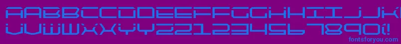 Qtech Font – Blue Fonts on Purple Background