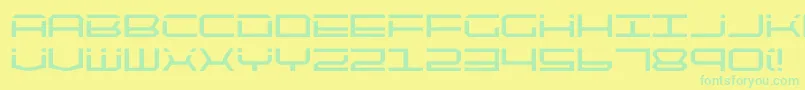 Weitere Informationen zur Qtech-Schriftart Qtech-Schriftart – Grüne Schriften auf gelbem Hintergrund
