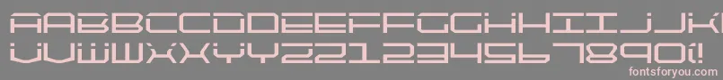 Qtech Font – Pink Fonts on Gray Background