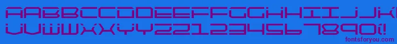 Qtech Font – Purple Fonts on Blue Background